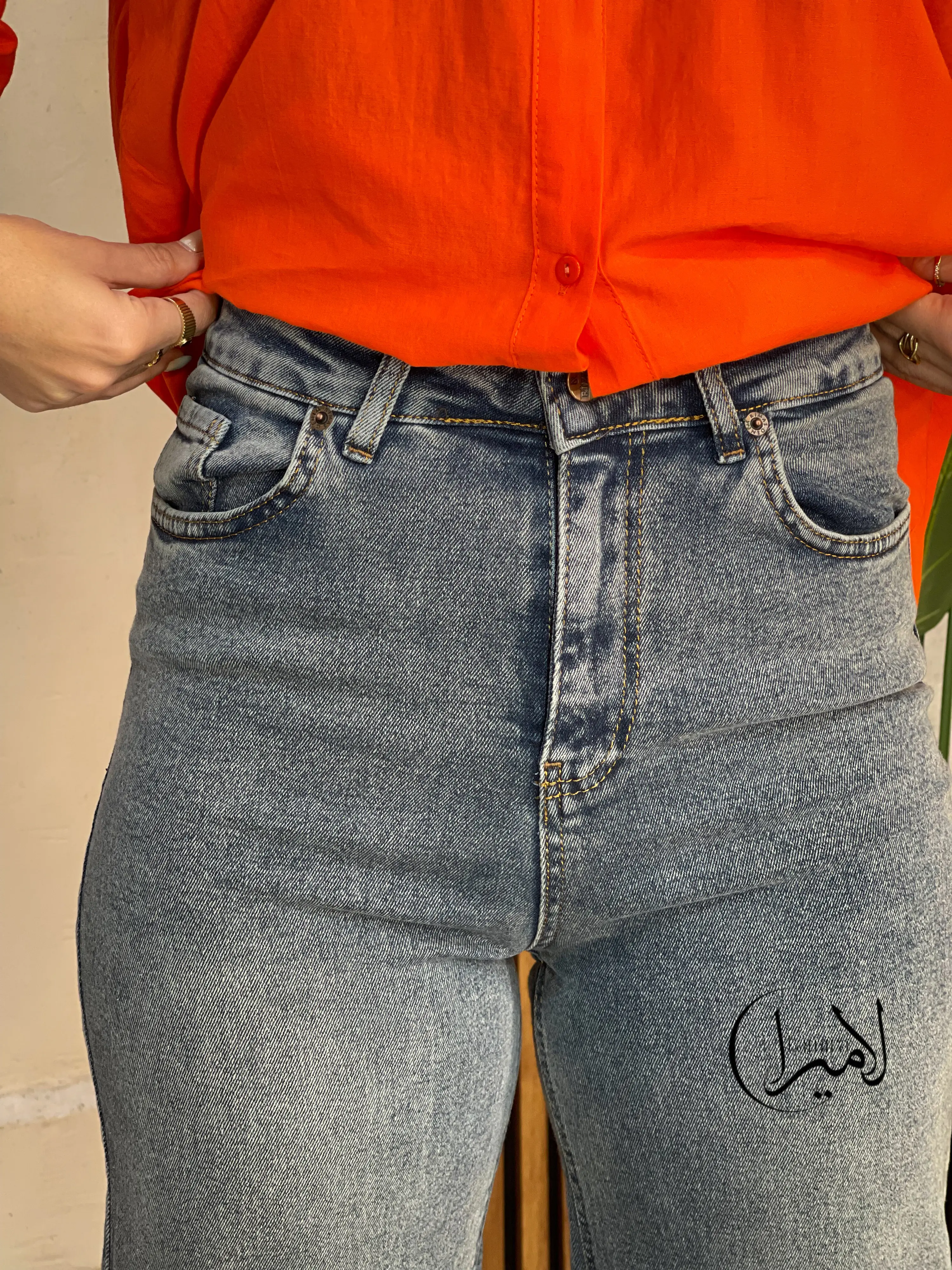 شلوار جین راسته ترک Wide leg